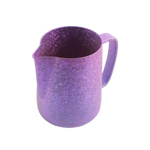 Jarra para espumar leche de titanio puro, color púrpura, diseño moderno, accesorio para juego de café y té - Product Image 3