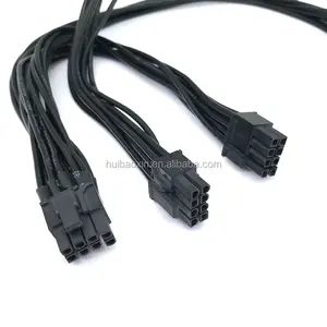 Cabo de alimentação personalizado do adaptador do pcie de 6 pinos para 8 pinos