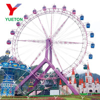 Grande Roue LED Lumineuse Colorée de 42m pour Famille, Idéale pour Parcs, Places Publiques et Attractions de Carnaval en Extérieur