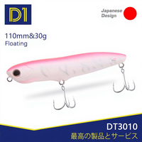 D1 Fishing Oikawa Pencil Leurre dur flottant Wobblers 110mm/19.2g Noisy Bantam Loud Knocker Surface Topwater Snake Seabass
