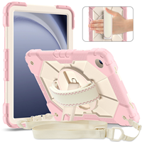 Étui robuste antichute pour Samsung Tab A11 Plus 11 2025 A9 Plus 11 2023 avec support rotatif à 360°, dragonne et bandoulière, adapté aux enfants