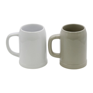 Tasses en céramique 301-400 ml, résistantes à la chaleur, compatibles micro-ondes, pour fêtes, blanches, origine Zibo - Product Image 1