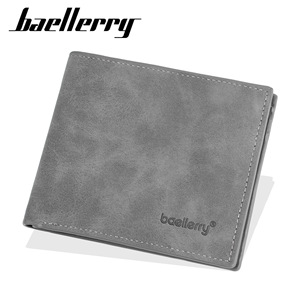 Baellerry Men's Bi-Fold <b>Wallet</b> Gray Multi-Card Slot Horizontal Bill <b>Holder</b> Everyday Use - Product Image 5