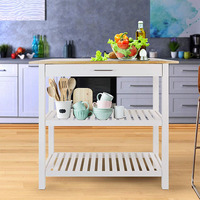 Chariot de cuisine moderne en bois à 3 niveaux avec tiroir, Table basse d'île modulaire pour les petits espaces échantillon gratuit d'usine