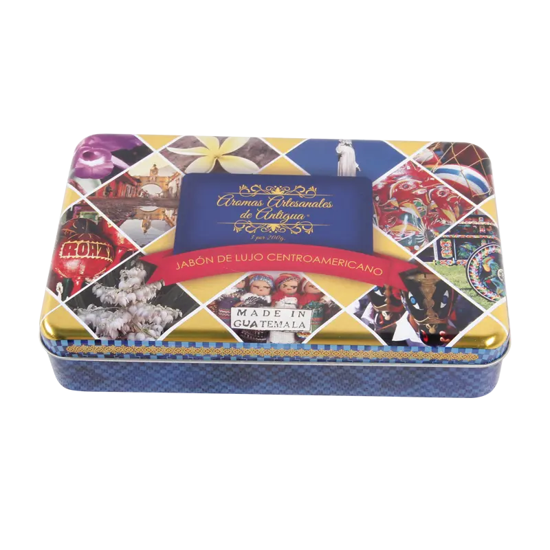 도매 사용자 정의 고급 금속 선물 상자 다채로운 주석 초콜릿 포장 식품 판촉 고급 주석 상자