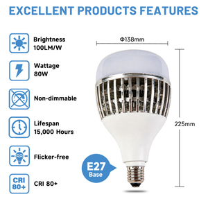 Buena calidad nuevo estilo 2 años de garantía de luz bombillas led 100LM/<span class=keywords><strong>W</strong></span> <span class=keywords><strong>E27</strong></span>/B22 50W 100W 150W bombillas LED - Product Image 2
