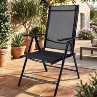 Chaise de pêche d'extérieur légère et portable à cadre métallique, prix de gros, chaise pliante inclinable de plage réglable en 7 positions