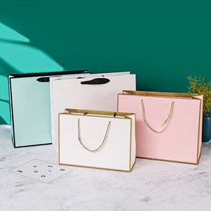 Lifestyle Cardboard Paper <strong>Gift</strong> <strong>Bags</strong> for Small Business with Handle Reusable Shopping Paper <strong>Bags</strong> Logo Printed - Product Image 5