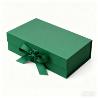 Boîte d'emballage cadeau en carton magnétique de luxe personnalisée Boîtes magnétiques en papier pliables avec nœud de ruban dans des boîtes rigides à l'avant