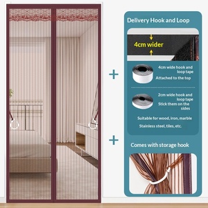 Moustiquaire magnétique rayée moderne anti-moustiques pour <span class=keywords><strong>porte</strong></span>, <span class=keywords><strong>rideau</strong></span> <span class=keywords><strong>de</strong></span> séparation pour la maison, <span class=keywords><strong>sans</strong></span> perçage requis - Product Image 4