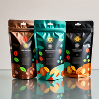 Sachet refermable hermétique recyclable pour en-cas, imprimé sur mesure, en plastique alimentaire, avec feuille d'aluminium, emballage pour lait