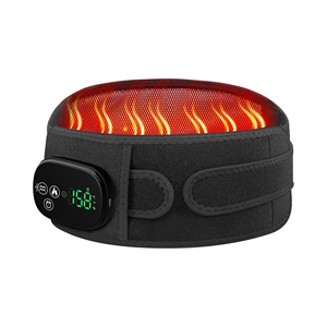 Cordless Rechargeable Electric Heating Lumbar Massager Vibration Lower <b>Back</b> Waist Relief <b>Belt</b> for Muscle & <b>Pain</b> Management - Product Image 1