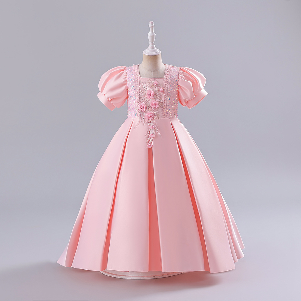 Long Bridesmaid Kids Clothes - Princess Gown Party Dress