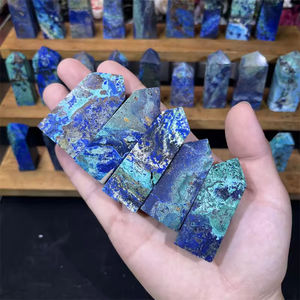 Obelisco de azurita azul natural al por mayor, columna de cristal ornamental, torre de azurita azul para regalo - Product Image 5