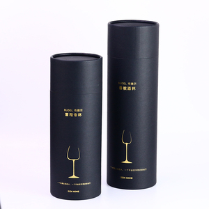 Boîte en carton ronde noire kraft recyclable personnalisée Tube en papier rigide Emballage pour affiche Tube postal d'expédition avec design - Product Image 4