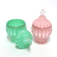 LANGXU Cadeaux de mariage Petit bocal à bonbons en verre Forme de citrouille Vente en gros Conteneur alimentaire Rangement de table pour bouteilles Décoration intérieure