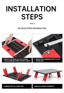 <span class=keywords><strong>Table</strong></span> <span class=keywords><strong>pliante</strong></span> portable pour le <span class=keywords><strong>camping</strong></span> en plein air, <span class=keywords><strong>table</strong></span> <span class=keywords><strong>basse</strong></span> miniature en alliage d'aluminium légère avec sac de rangement, <span class=keywords><strong>table</strong></span> IGT de plage - Product Image 3