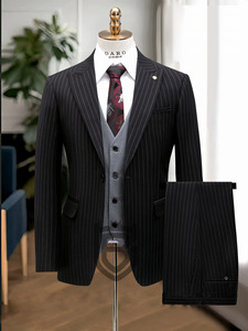 Ensemble de robe rayée trois pièces <span class=keywords><strong>pour</strong></span> homme Chaussures plates à simple boutonnage de taille plus transfrontalières autonomes - Product Image 6