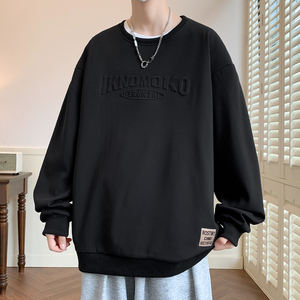 Suéter de Gran Tamaño para Hombre, Otoño Invierno, Nuevo Estilo Moderno, Color Sólido, ODM, Informal, Manga Larga, para Uso Diario - Product Image 3