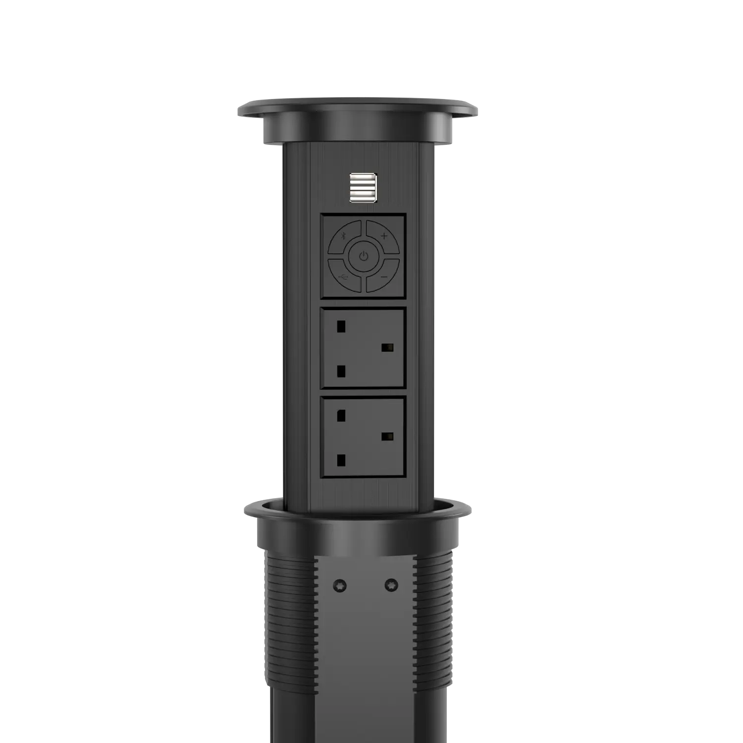 스마트 홈 전동 팝업 소켓 콘센트 주방 팝업 데스크탑 소켓 영국 콘센트 (무선 충전기/USB 충전기/스피커 포함)