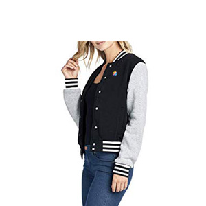 2026 Women's Best Quality 100% Wool Waterproof Reversible Winter Varsity <b>Jacket</b> - Product Image 2