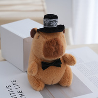 Porte-clés Capybara en Peluche Robe de Mariée, Jouet en Peluche Animal Rembourré, Porte-clés Capybara pour Couple, pour Machine à Griffes