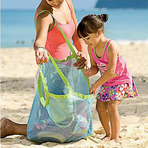 Grand sac de plage en maille multicolore, résistant au sable, pliable, portable, respirant, pour la piscine, la plage, les voyages, le rangement des jouets - Product Image 3