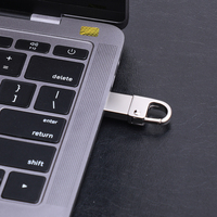 Kunci logam Mini, komputer 2 Gb 4Gb 32Gb 64Gb 128Gb 2.0 Usb Flash Drive 8Gb 16 Gb kustom dengan Logo