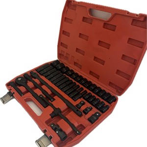 Pneumatic Socket Wrench Set 40PC 1/4 In Air Inlet Carbon Steel For Auto Repair - Product Image 1