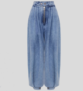 Summer New High Waist Zipper <strong>for</strong> <strong>Women</strong> Loose Casual Retro <strong>Denim</strong> Pants Vintage Flair Jeans <strong>Women</strong> - Product Image 3