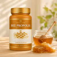 Capsules d'extrait de propolis, de gelée royale et de pollen d'abeille, agent immunostimulant, complément alimentaire énergétique, capsule de propolis