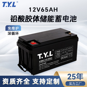 T.Y.L 12V65Ah Solar Gel Battery Deep Cycle Sealed Lead Acid For <b>Energy</b> <b>Storage</b> <b>Systems</b> - Product Image 4
