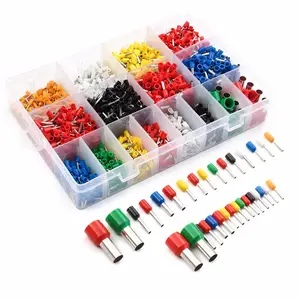 800Pcs tube type VE terminal set cold pressed wiring terminal pre insulated E-tube hollow needle