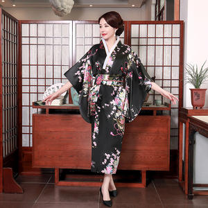 Kimono de estilo <span class=keywords><strong>tradicional</strong></span> japonés para chica, vestido Vintage con estampado Floral, disfraz Oriental <span class=keywords><strong>Haori</strong></span> Yukata, ropa asiática - Product Image 6