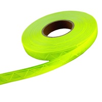 Ruban Réfléchissant Prismatique en PVC Jaune Fluorescent Domestique de 2,5 cm, 3 cm, 5,0 cm en Gros