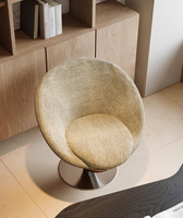Fauteuil simple moderne, fauteuil pivotant de luxe léger pour chambre à coucher, appartement, bureau à domicile et hôtel