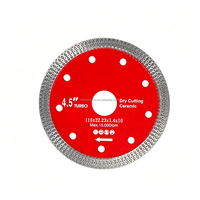 Lame de scie diamantée X-Turbo en maille de 115 mm (4,5 po) de qualité supérieure, matériau abrasif pour la découpe à sec de carreaux de céramique, de porcelaine et le meulage de l'inox