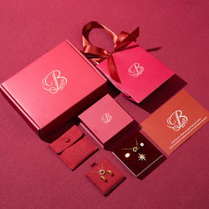 Mẫu miễn phí xách tay trang trí Vòng cổ lưu trữ quà tặng trang sức bao bì hộp với logo sang trọng Box Set - Product Image 2