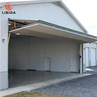 Hangar d'avion préfabriqué en acier à grande portée sur mesure, hangar métallique résistant au vent et aux charges de neige, bâtiment à structure en acier pour l'aviation