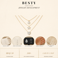 Collar con Colgante de Estrella y Corazón de Zirconia de Tres Capas, Juego de Collares en Capas para Mujer, Joyería de Moda
