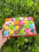 Nouveauté 2026 Calendrier de l'Avent Boîte Mystère de Pâtons Surprise 24 Jours Jouets Squishy Surprise Boîte Mystère Compte à Rebours Ensemble de Jouets de l'Avent