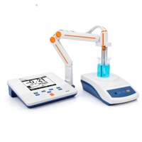 pH-mètre de paillasse numérique ASTM E70, testeur d'acidité avec ATC/MTC, analyseur de qualité de l'eau pH/mV/température avec électrode pH et solutions tampon