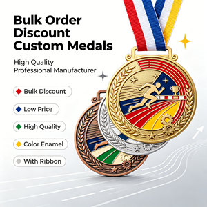 Réduction sur les commandes en gros Médailles personnalisées Fabricant professionnel de haute qualité Médailles sportives en métal personnalisées avec ruban Prix bas - Product Image 3