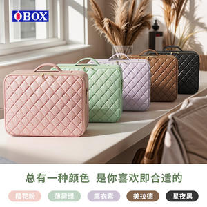 Sac à maquillage OBOX, violet lavande, 12 pouces, grande capacité, poignée souple, trousse de toilette pour les voyages et l'usage quotidien - Product Image 5