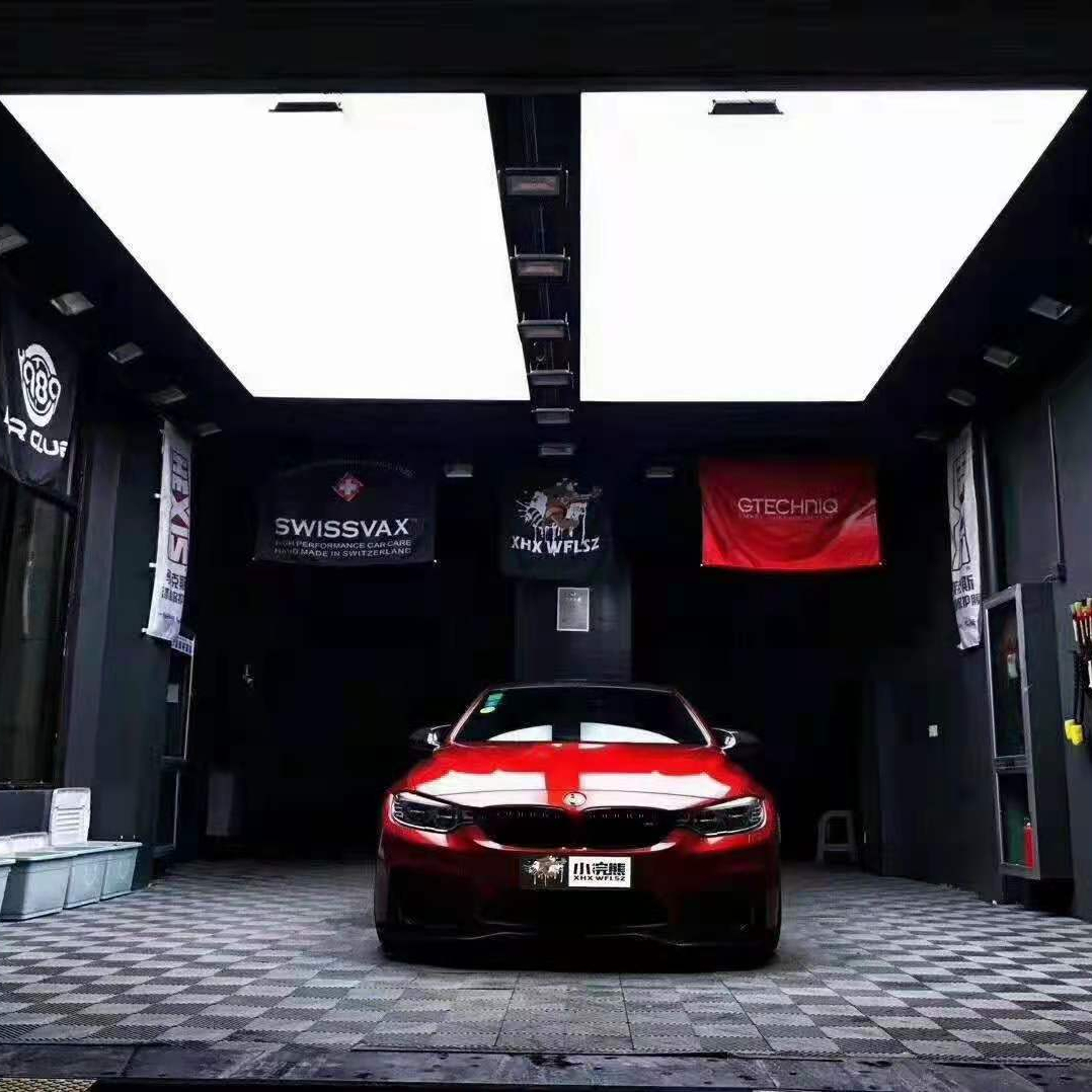 UV HD Printing LOGO Car Wash Bay Lighting Led Light Bar Work Linkable Car Showroom Lamp Detailing Lights