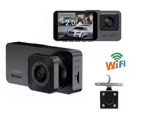 Grabadora de video de coche de triple canal de alta calidad con detección de movimiento inteligente, monitoreo de entorno, cámara de tablero con pantalla LCD - Product Image 6