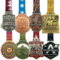 Médaille personnalisée 2D 3D gravée à la presse avec logo sur mesure et cordon gratuit pour événements sportifs