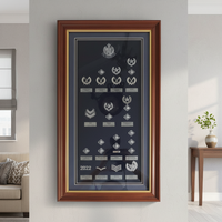 Boîte à souvenirs en bois avec porte en verre, cadre mural pour médailles, badges, épingles, récompenses sportives, objets de collection, rangement de fleurs, moderne