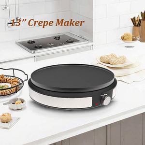 Crêpière Crêpières Petit-déjeuner 13 ''Plaque réversible détachable Gâteaux chauds et plaque chauffante antiadhésive Crêpière électrique - Product Image 6