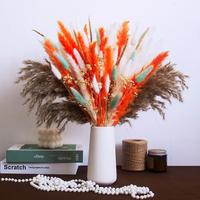 Offre Spéciale – Bouquet de Fleurs Séchées Style Bohème de Haute Qualité : Herbe de Lapin, Gypsophile et Petite Herbe de la Pampa pour Noël